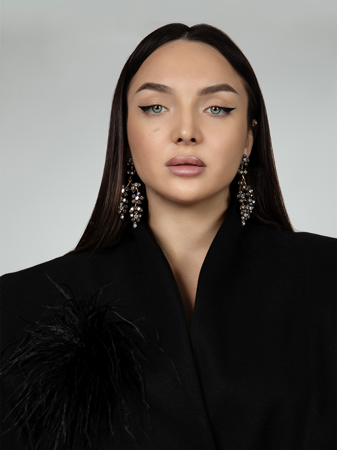 Black Wool Jacket With Belt