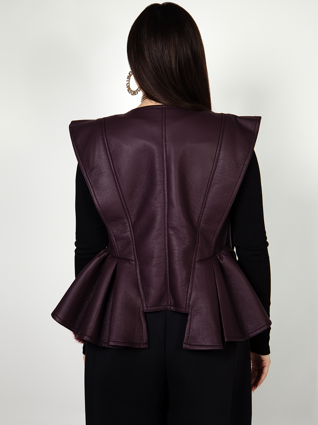 Maroon Bold Shoulders Vest