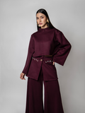 Maroon Bling Three-Piece Set