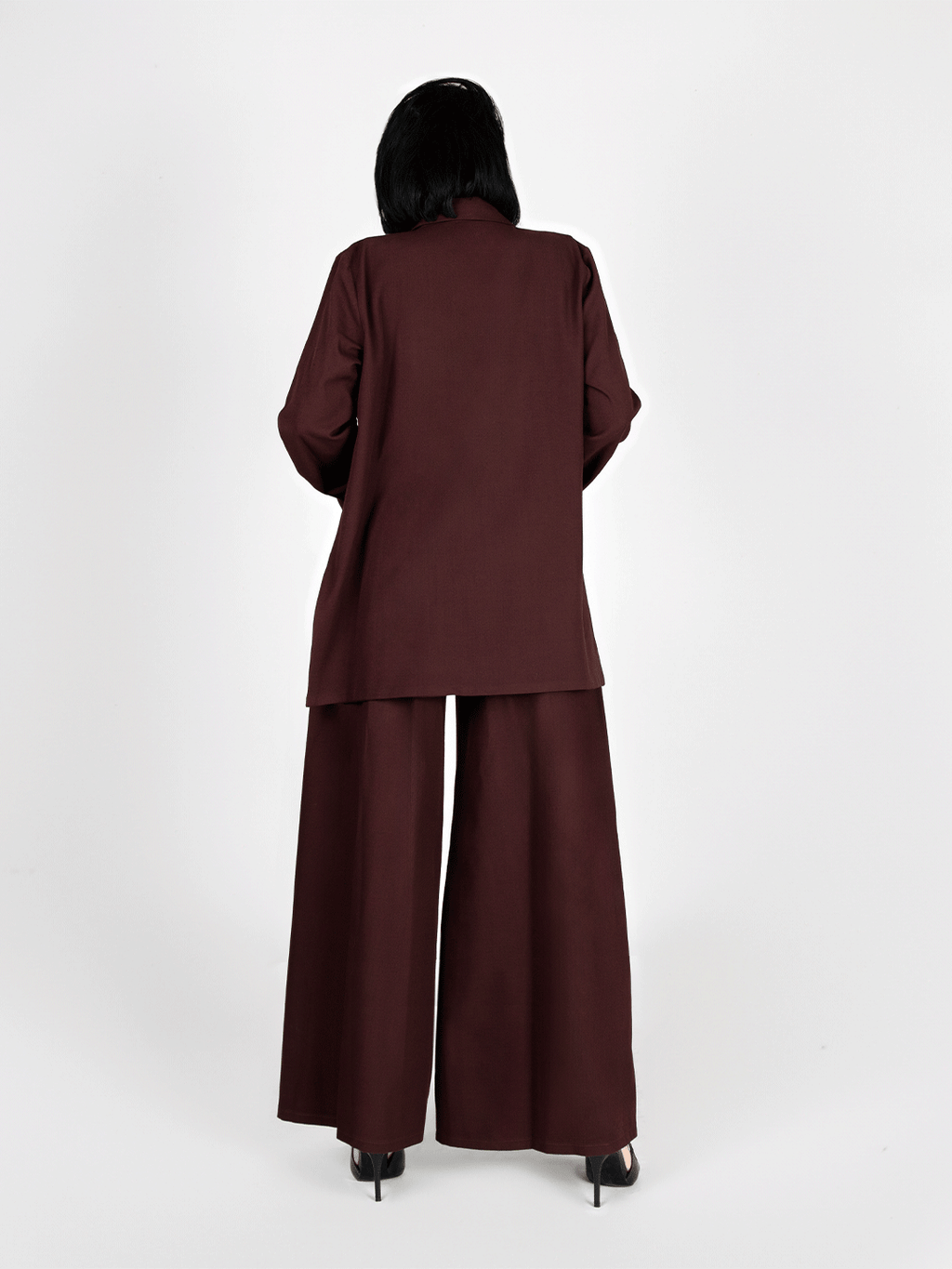 Maroon Wrap - Cut Suit