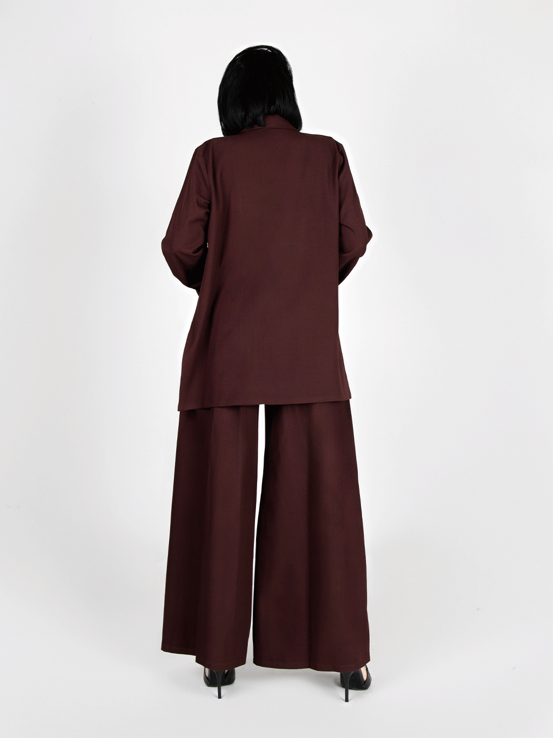 Maroon Wrap - Cut Suit